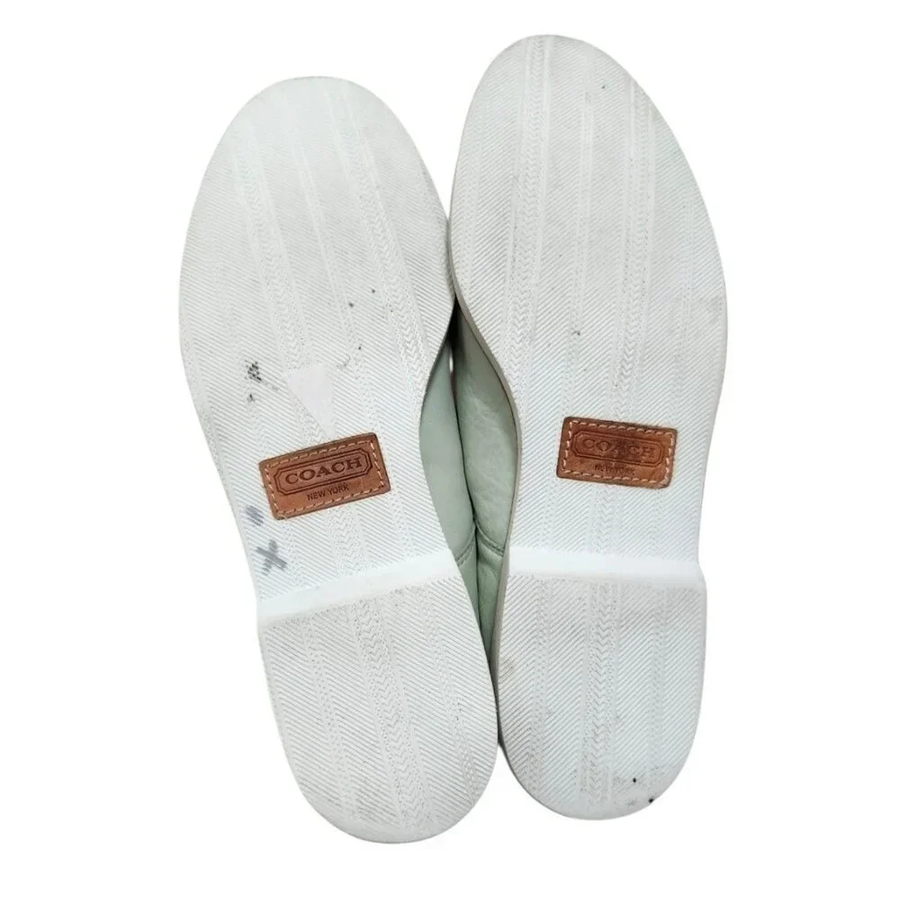 COACH Zinnia Mint Leather Oxford Shoes Tassel Detail Classic Chic Size 8 B - Picture 10 of 12